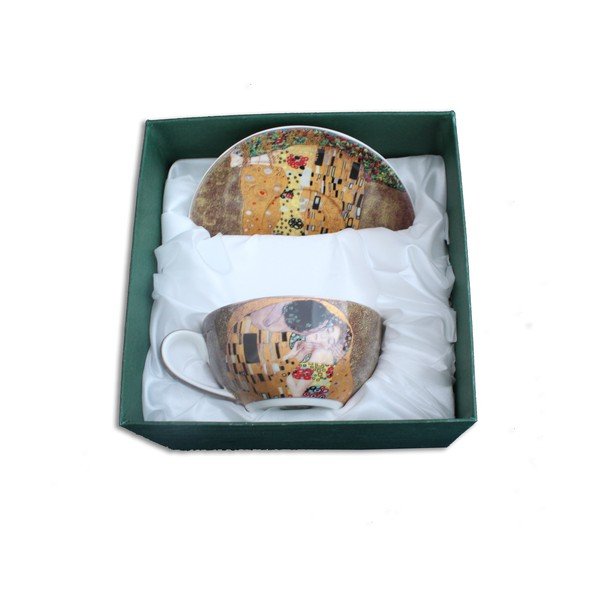 Gustavas Klimtas - puodelis ir lėkštutė Bučinys-image-1