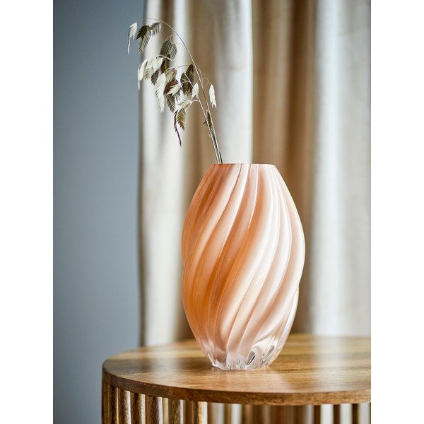 Oranžinės spalvos iš stiklo  vaza (aukštis 30 cm) Kanji – Bloomingville-image-1