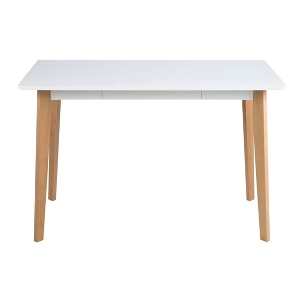 Baltas medinis stalas su stalčiumi "Actona Raven
