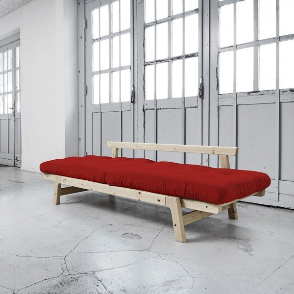 Sofa lova "Karup Step" natūrali/raudona-image-2