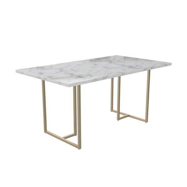 Valgomojo stalas su marmuro dekoru 90x160 cm Astor – CosmoLiving by Cosmopolitan