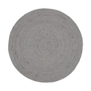 Pilkas kilimas iš perdirbto plastiko Kave Home Rodhe, skersmuo 150 cm