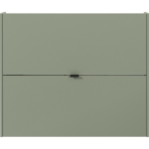 Pilkai žalios spalvos atlenkiama/pakabinama spintelė batams iš ąžuolo 100x83x18 cm Ameca – Germania-image-2