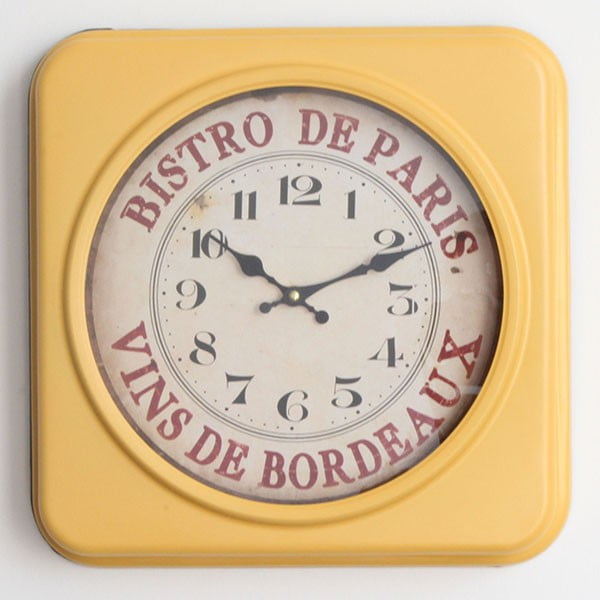 Metalinis laikrodis Bistro de Paris, 35x35 cm