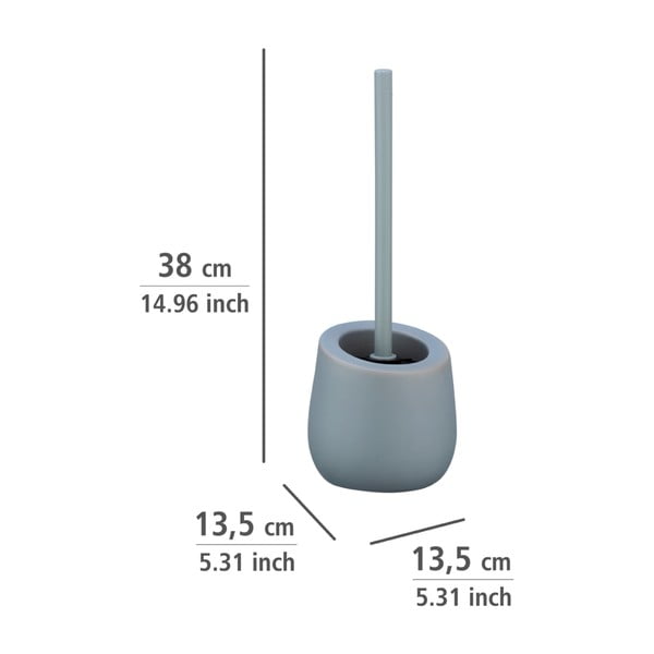 Pilkas keraminis tualeto šepetys Wenko Badi-image-1