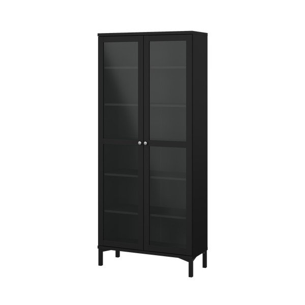 Vitrina juodos spalvos 89x203 cm Roma – Tvilum-image-2