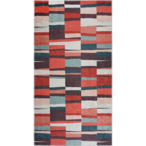 Skalbiamas raudonos spalvos kilimas 160x230 cm Blocks of Fun – Vitaus