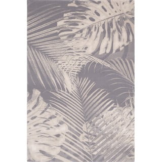 Kilimas iš vilnos pilkos spalvos 133x180 cm Monstera – Agnella