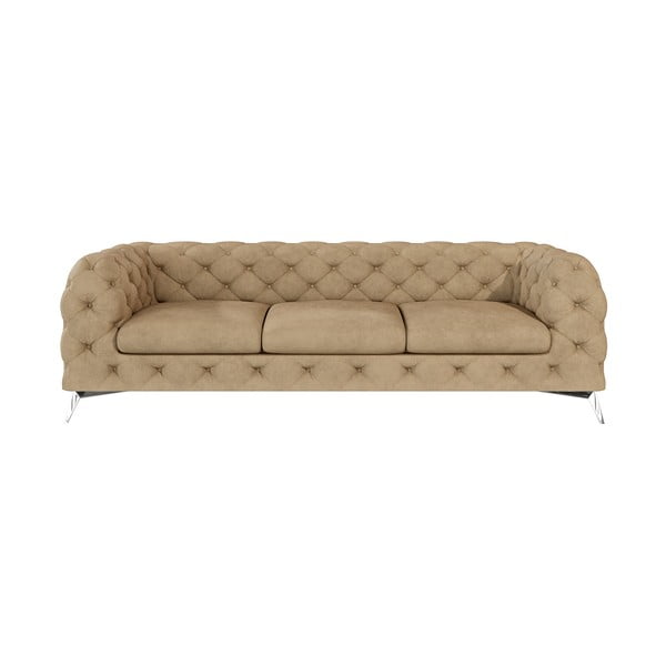 Šviesiai rudos spalvos iš velveto sofa 243 cm Chelsea – Ropez