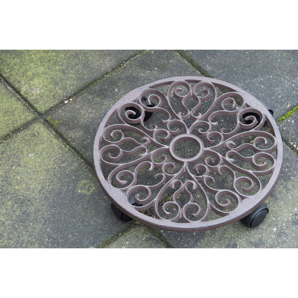 Iš metalo mobilus stovas gėlių vazonui ø 34,5 cm Ornament – Esschert Design-image-1