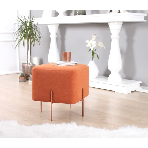 Pufas oranžinės spalvos Copper – Artie-image-2