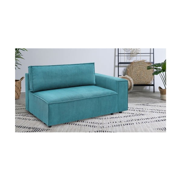Modulinė sofa mėlynos spalvos iš kordinio velveto (su dešiniuoju kampu) Nihad modular – Bobochic Paris-image-1