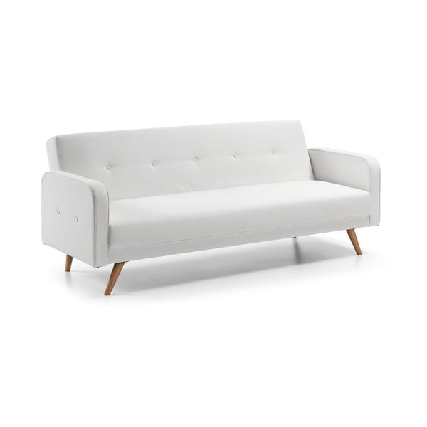 Balta dirbtinės odos sofa-lova Kave Home Regor-image-2