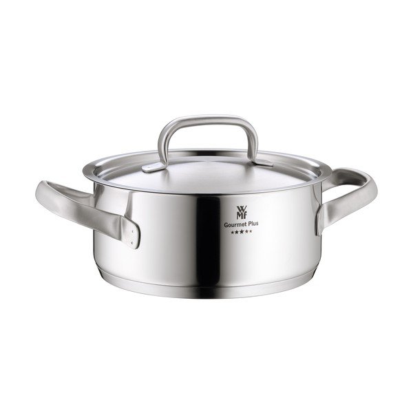 Nerūdijančio plieno puodas su dangčiu WMF Cromargan® Gourmet Plus III, ⌀ 24 cm