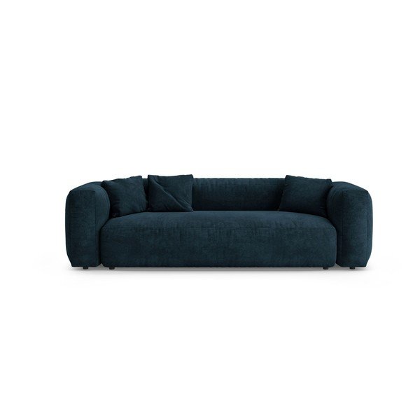 Tamsiai mėlynos spalvos sulankstoma sofa iš velveto 264 cm – Micadoni 