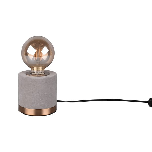 Iš aksomo stalinis šviestuvas pilkos spalvos (aukštis 11 cm) Judy – Reality