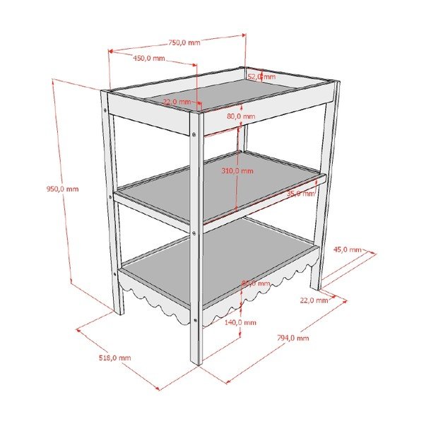 Smėlio spalvos su vystymo stalu vystymo stalas Swingo – Vipack-image-2