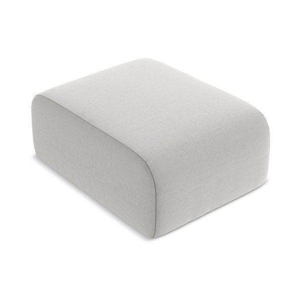 Šviesiai pilkos spalvos taburetė iš velveto Lani – Makamii-image-1