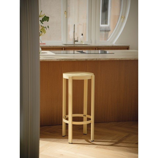 Raudonos spalvos iš plieno baro taburetė (sėdynės aukštis 75 cm) Doon – noo.ma-image-3