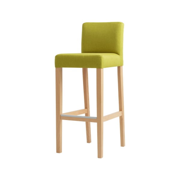 Žalia baro kėdė su natūraliomis kojomis Individualizuota forma "Wilton