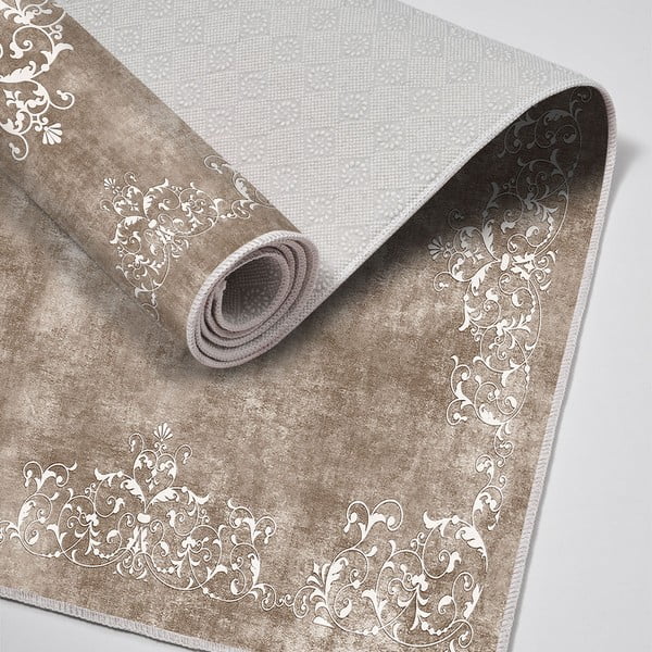 Pilkos spalvos/taupe spalvos vonios kilimėliai 2 vnt. 60x100 cm – Foutastic-image-1