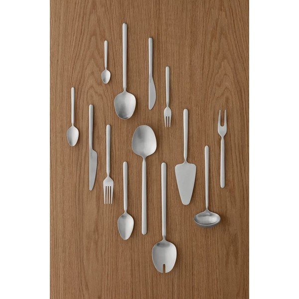 Matinės sidabrinės spalvos desertinės šakutės iš nerūdijančio plieno 4 vnt. 4 žmonėms Stella – Blomus-image-1