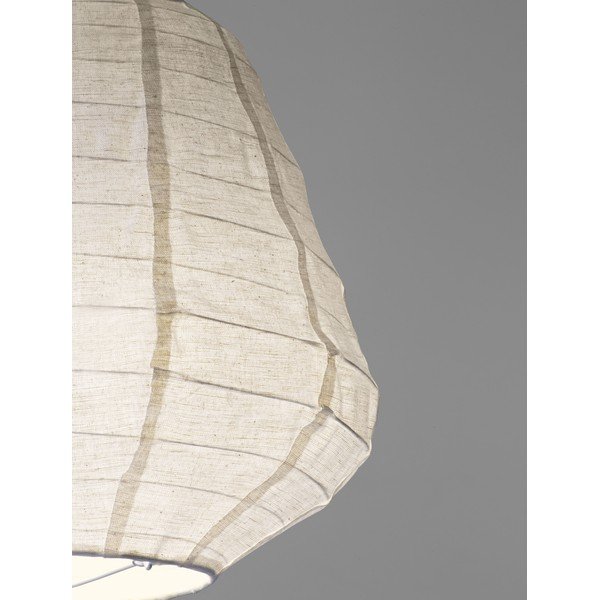 Baltos spalvos iš lino kabantis šviestuvas ø 36 cm Linnet – Nova Luce-image-4