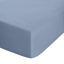 Mėlynos spalvos iš perkalio paklodė su guma 150x200 cm Easy Iron Percale – Catherine Lansfield