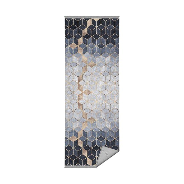 Mėlynai pilkas kiliminis takelis 80x200 cm - Mila Home
