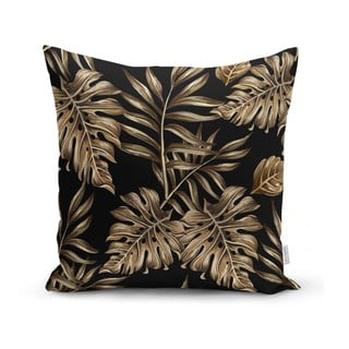 Pagalvės užvalkalas Minimalist Cushion Covers Golden Leafes With Black BG, 45 x 45 cm