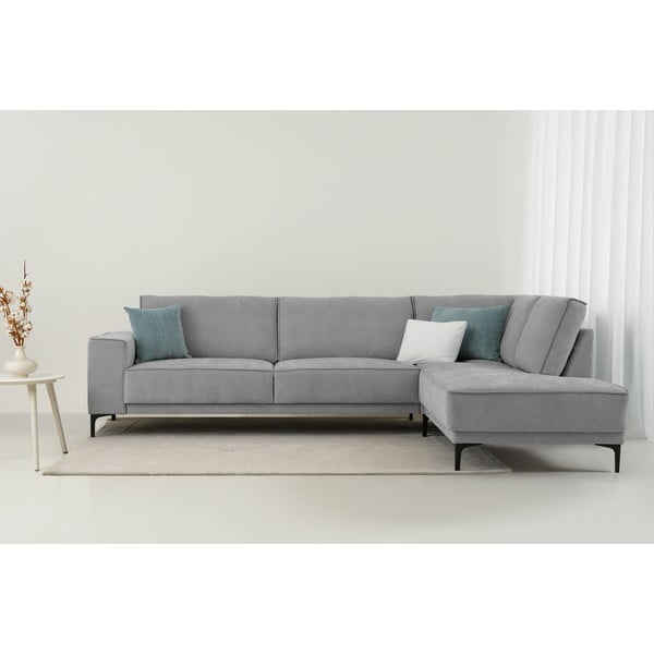 Pilkos spalvos kampinė sofa (su dešiniuoju kampu/„L“ formos) Copenhagen – Scandic-image-1