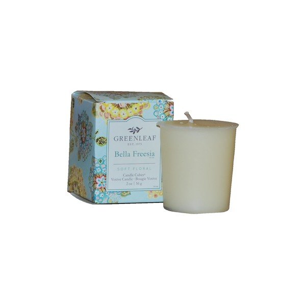 Aromatinė žvakė iš sojų vaško degimo laikas 15 h Bella Freesia – Greenleaf-image-1