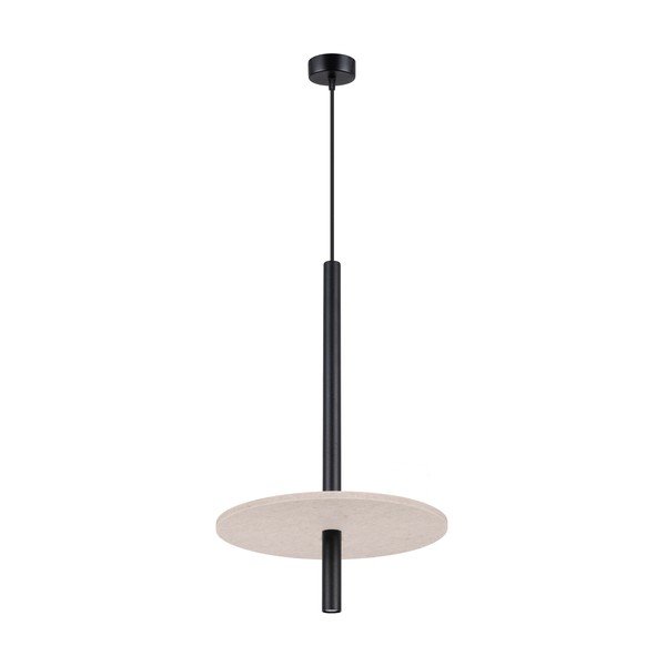 Juodos spalvos/smėlio spalvos iš metalo kabantis šviestuvas ø 30 cm Rilu – Sollux