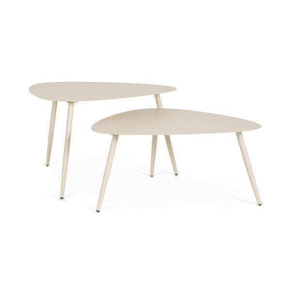 Iš plieno sodo kavos staliukai 2 vnt. 73,5x77,5 cm Yvonne – Bizzotto