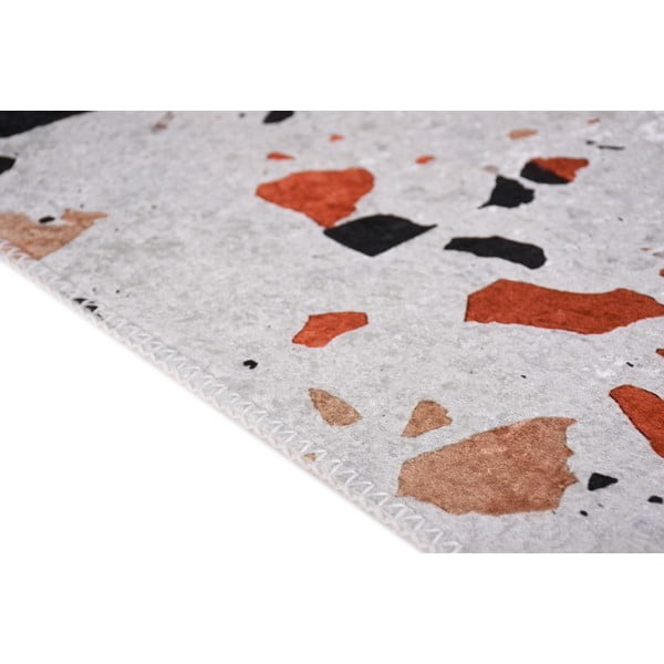 Skalbiamas oranžinės spalvos/dramblio kaulo spalvos kilimas 160x230 cm Italian Stone – Vitaus-image-2