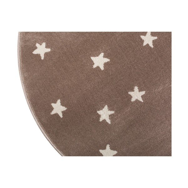 Rudas apvalus kilimas su žvaigždėmis KICOTI Stars, ø 80 cm-image-3