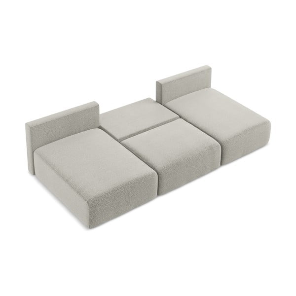 Šviesiai pilkos spalvos sulankstoma/su sandėliavimo vieta kampinė sofa Kalena – Makamii-image-4