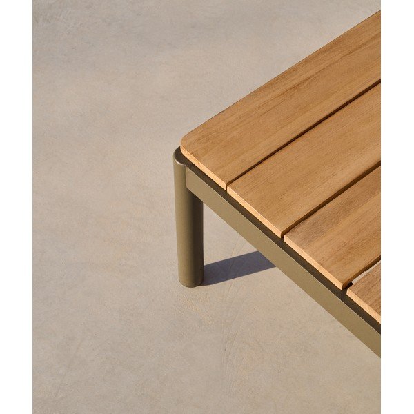 Iš tikmedžio masyvo sodo kavos staliukas 63x149 cm Sorells – Kave Home-image-3