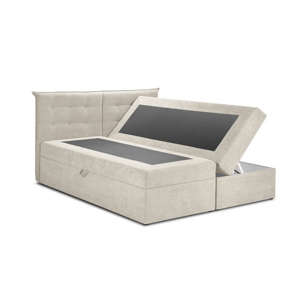 Smėlio spalvos dvigulė lova Mazzini Beds Echaveria, 160 x 200 cm-image-2
