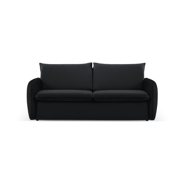 Sulankstoma sofa juodos spalvos iš velveto 214 cm Vienna – Cosmopolitan Design