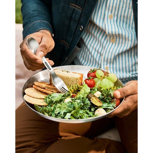 Sidabrinės spalvos iš nerūdijančio plieno lėkštės 4 vnt. ø 25,5 cm – Black + Blum-image-1