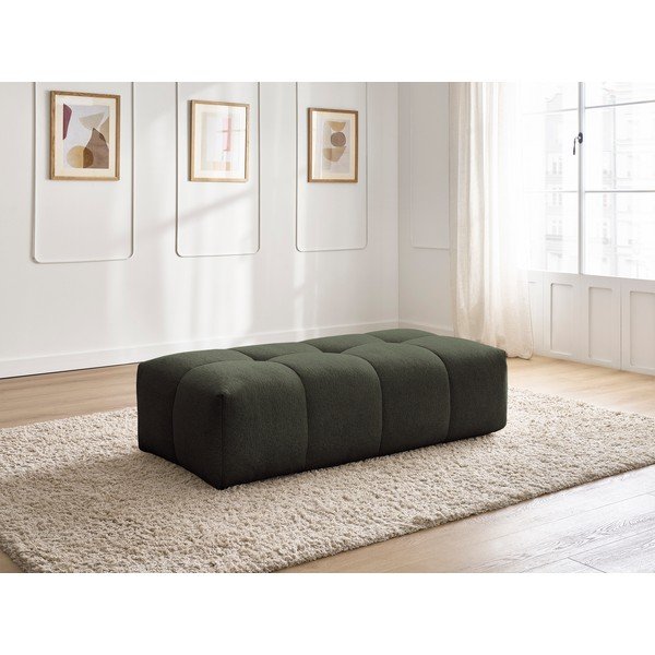 Žalios spalvos iš šenilinio audinio taburetė Everest – Bobochic Paris-image-1