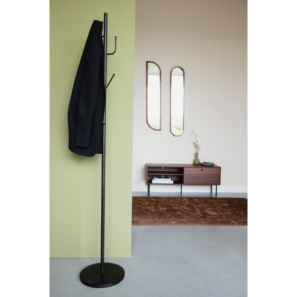 Juodos spalvos iš metalo palto stovas ø 29x170 cm Twiggy – White Label-image-1