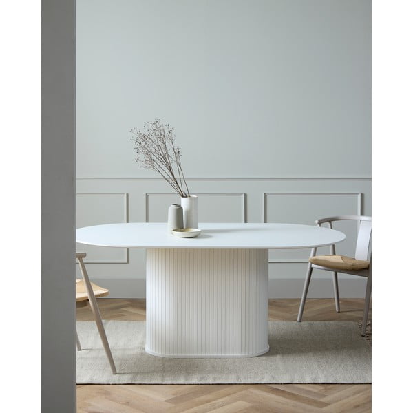 Apvalios formos valgomojo stalas 95x180 cm Nola – Unique Furniture-image-1