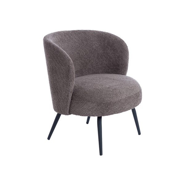Krėslas tamsiai rudos spalvos iš boucle Dieyda – Light & Living