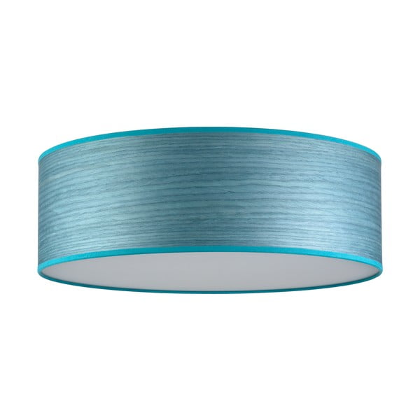 Mėlynas natūralios medienos lubinis šviestuvas Ocho Sotto Luce XL, ⌀ 45 cm