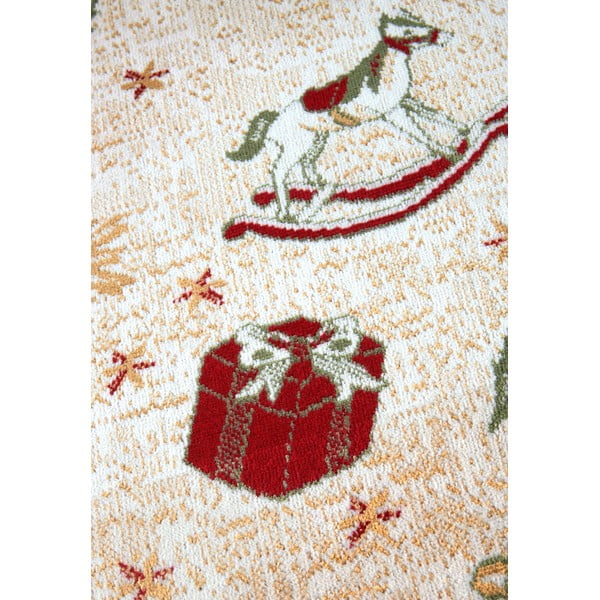 Iš medvilnės mišinio kilimas žalios spalvos su Kalėdų motyvu 80x200 cm Toy's Delight Green Christmas – Villeroy&Boch-image-3