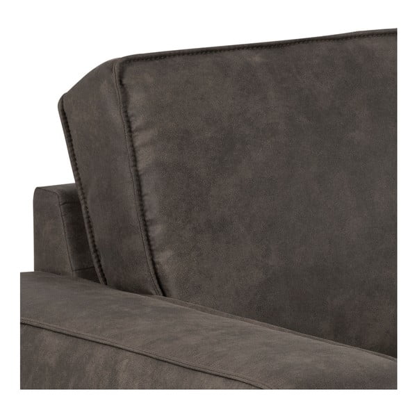 Antracito pilkos spalvos dirbtinės odos sofa Actona Jesolo, 193 cm-image-3