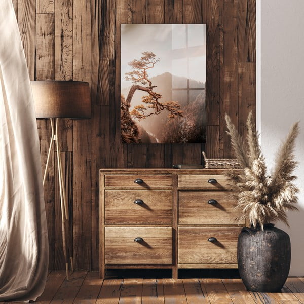 Paveikslas ant stiklo 50x70 cm Brown Tree - Styler-image-2