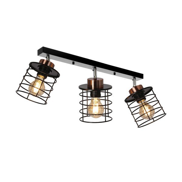Juodas metalinis lubinis šviestuvas 12x56 cm Glob - Candellux Lighting